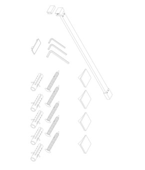 Душова перегородка Koer SR SP01-90x200-TR-01 Walk-In прозоре скло Easy Clean 8мм, хром (KR5392)
