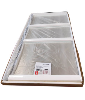Бічна стінка до кабіни Koer SR SW01-90x200-TR-01 прозоре скло Easy Clean 8мм, хром (KR5381)