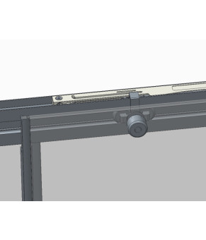 Дверь в нишу Koer SR SD05-120x200-TR-01 прозрачное стекло Easy Clean 6мм, хром (KR5405)