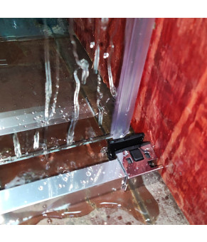 Дверь в нишу Koer SR SD05-120x200-TR-01 прозрачное стекло Easy Clean 6мм, хром (KR5405)