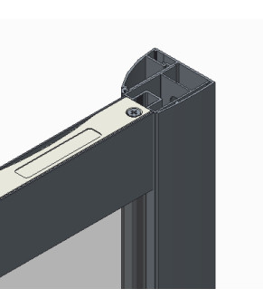 Дверь в нишу Koer SR SD05-120x200-TR-01 прозрачное стекло Easy Clean 6мм, хром (KR5405)