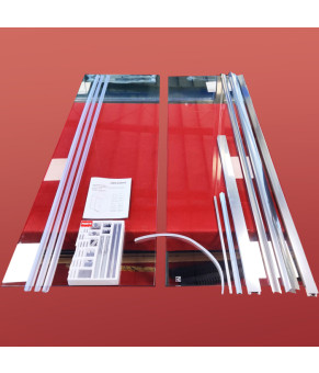 Дверь в нишу Koer SR SD05-120x200-TR-01 прозрачное стекло Easy Clean 6мм, хром (KR5405)