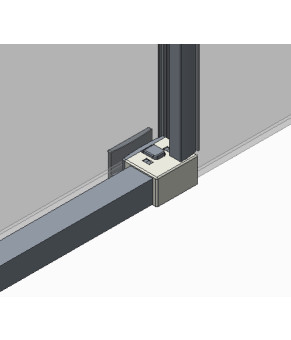 Дверь в нишу Koer SR SD05-120x200-TR-01 прозрачное стекло Easy Clean 6мм, хром (KR5405)