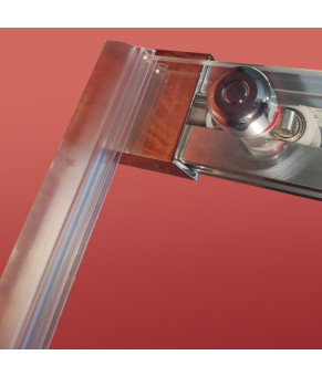 Дверь в нишу Koer SR SD05-120x200-TR-01 прозрачное стекло Easy Clean 6мм, хром (KR5405)