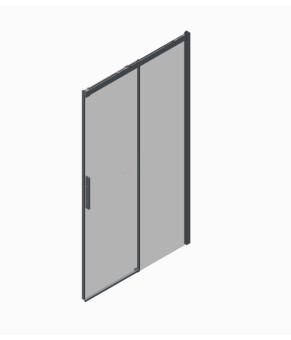 Дверь в нишу Koer SR SD05-120x200-TR-01 прозрачное стекло Easy Clean 6мм, хром (KR5405)