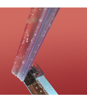 Дверь в нишу Koer SR SD05-120x200-TR-01 прозрачное стекло Easy Clean 6мм, хром (KR5405)