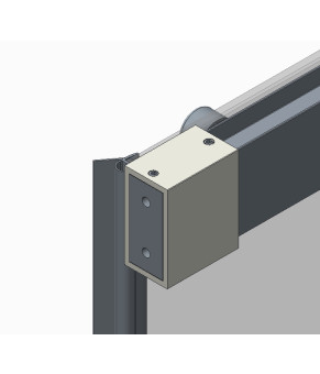 Дверь в нишу Koer SR SD05-120x200-TR-01 прозрачное стекло Easy Clean 6мм, хром (KR5405)