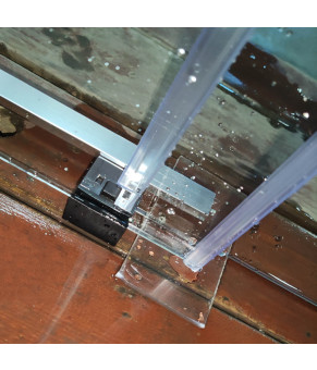 Дверь в нишу Koer SR SD05-120x200-TR-01 прозрачное стекло Easy Clean 6мм, хром (KR5405)