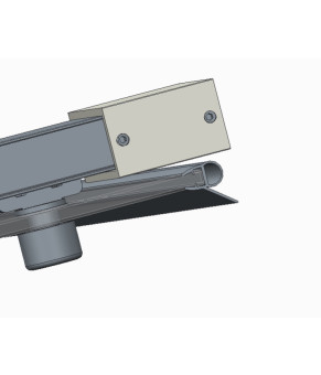 Дверь в нишу Koer SR SD05-120x200-TR-01 прозрачное стекло Easy Clean 6мм, хром (KR5405)