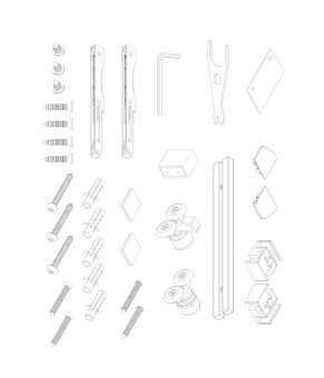 Дверь в нишу Koer SR SD05-120x200-TR-01 прозрачное стекло Easy Clean 6мм, хром (KR5405)