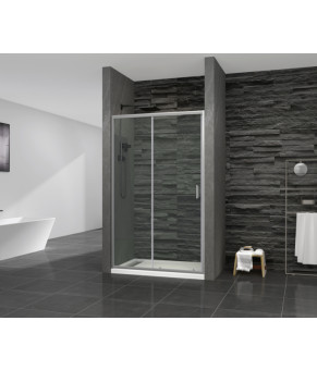Двері в нішу Mixxus Premium DIVERSE SD01-120x185-TR Chrome прозоре скло 5мм (MI6873)