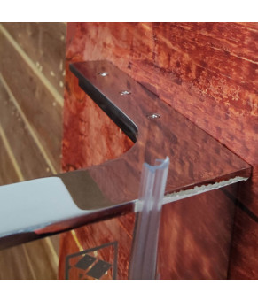 Душевая перегородка Koer SR SP02-100x200-TR-01 Walk-In прозрачное стекло Easy Clean 8мм, хром (KR5395)