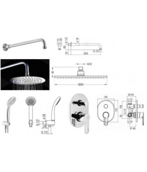 Душевая система Nobili SDSL300/1CR