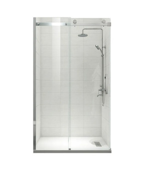 Двери в нишу Koer SR SD01-140x200-TR-01 прозрачное стекло Easy Clean 8мм, хром (KR5380)