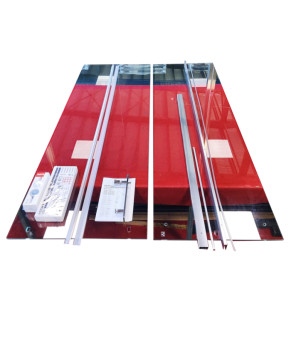 Двери в нишу Koer SR SD01-140x200-TR-01 прозрачное стекло Easy Clean 8мм, хром (KR5380)