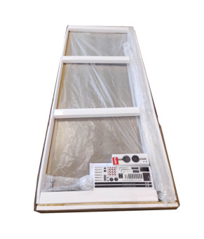Двери в нишу Koer SR SD01-140x200-TR-01 прозрачное стекло Easy Clean 8мм, хром (KR5380)