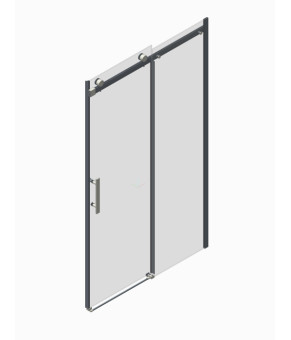 Двери в нишу Koer SR SD01-140x200-TR-01 прозрачное стекло Easy Clean 8мм, хром (KR5380)