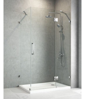 Боковая стенка для душевой кабины Koer SR SW04-90x200-TR-01 прозрачное стекло Easy Clean 10мм, хром (KR5390)