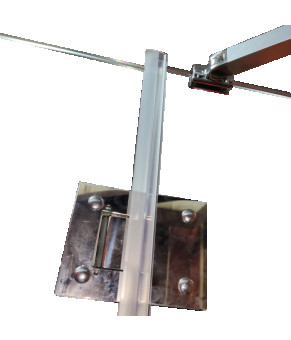 Боковая стенка для душевой кабины Koer SR SW04-90x200-TR-01 прозрачное стекло Easy Clean 10мм, хром (KR5390)