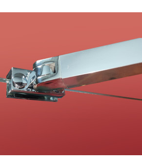 Боковая стенка для душевой кабины Koer SR SW04-90x200-TR-01 прозрачное стекло Easy Clean 10мм, хром (KR5390)