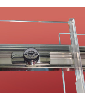 Дверь в нишу Koer SR SD02 120x200 см прозрачное стекло Easy Clean 8мм, хром (KR5384)