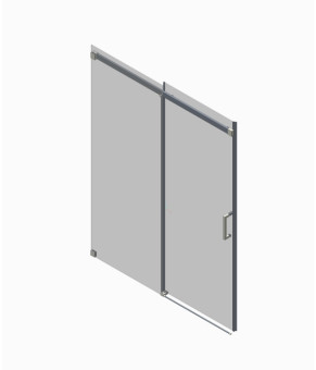 Дверь в нишу Koer SR SD02 120x200 см прозрачное стекло Easy Clean 8мм, хром (KR5384)