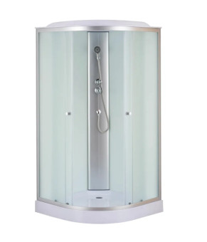 Бокс душовий без гідромасажу Mixxus STRONG SB02-90x90x215-FB SATIN з низьким піддоном (MI6886)