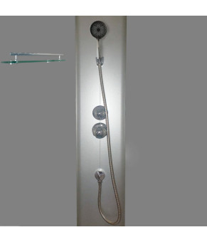 Бокс душовий без гідромасажу Mixxus STRONG SB02-90x90x215-FB SATIN з низьким піддоном (MI6886)