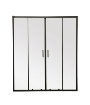 Двері в нішу Mixxus Premium DIVERSE SD01-160x185-TR Black прозоре скло 5мм (MI6879)