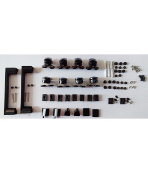 Двері в нішу Mixxus Premium DIVERSE SD01-160x185-TR Black прозоре скло 5мм (MI6879)