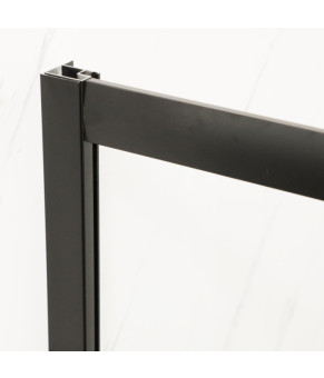 Двері в нішу Mixxus Premium DIVERSE SD01-160x185-TR Black прозоре скло 5мм (MI6879)