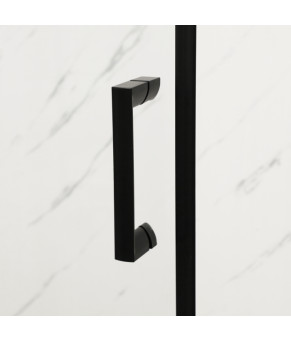 Двері в нішу Mixxus Premium DIVERSE SD01-160x185-TR Black прозоре скло 5мм (MI6879)