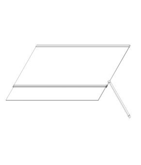 Душова перегородка Koer SR SP03-30x200-TR-01 Walk-In (рух.част) прозоре скло Easy Clean 8мм, хром (