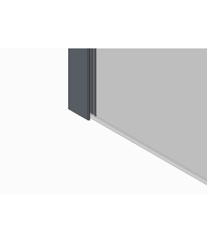 Душова перегородка Koer SR SP03-30x200-TR-01 Walk-In (рух.част) прозоре скло Easy Clean 8мм, хром (