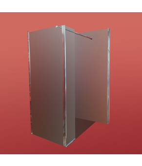 Душова перегородка Koer SR SP03-30x200-TR-01 Walk-In (рух.част) прозоре скло Easy Clean 8мм, хром (