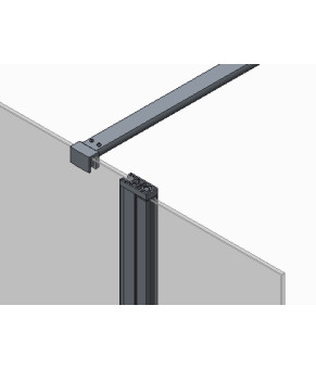 Душова перегородка Koer SR SP03-30x200-TR-01 Walk-In (рух.част) прозоре скло Easy Clean 8мм, хром (