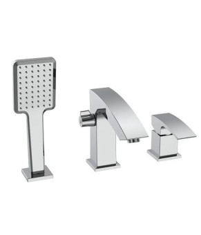 Смеситель на борт ванны KOER KB-43007-01 3 отверстия (Хром) (KR3452)