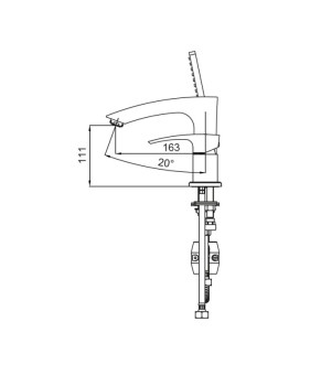 Смеситель на борт ванны KOER KB-43007-01 3 отверстия (Хром) (KR3452)