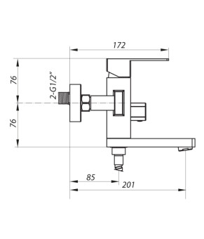 Змішувач для ванни Zerix LR73233 (LL1475)