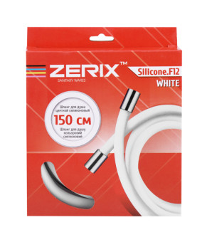 Шланг силіконовий Zerix F12 White (150 см) (ZX2997)