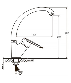 Смеситель для кухни Haiba Disk 777 (HB0059)