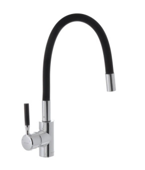 Смеситель для кухни Mixxus Premium RIO 011 с силиконовым изливом Черный (MI5815)