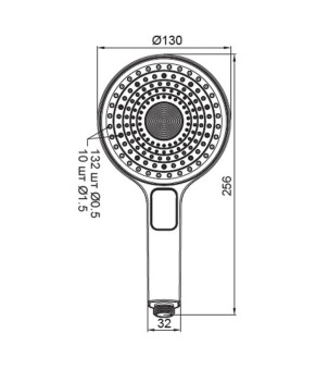 Лейка для душа Koer KP-0403-01 (3 функции) (KR4991)