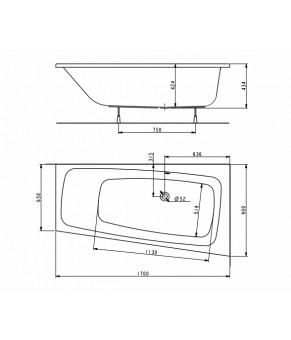 Ванна KOLO Split 170х90 XWA1671000