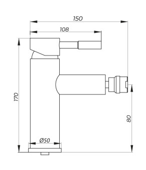 Змішувач для біде Zerix LR75005 (LL1668)