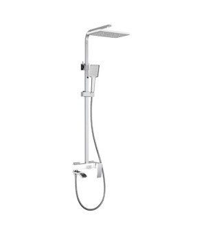Душевая колонна KOER KB-56007-04 с смесителем, 3 функции (Хром+белый) (KR5159)