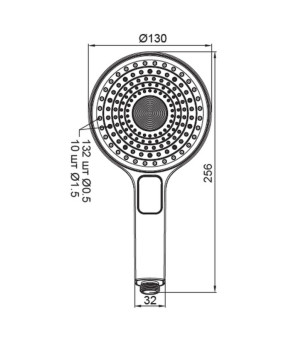 Лейка для душа Koer KP-0403-03 (3 функции) (KR4995)