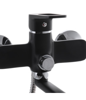 Смеситель для ванны Mixxus Nevada 006 Euro с длинным изливом, черный матовый (MI5917)