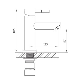 Змішувач для умивальника Zerix LR71005 (LL1462)