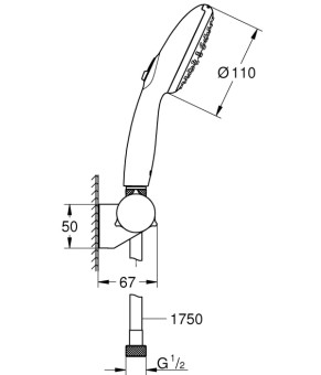 Ручний душ Grohe Tempesta 110 (27601003)